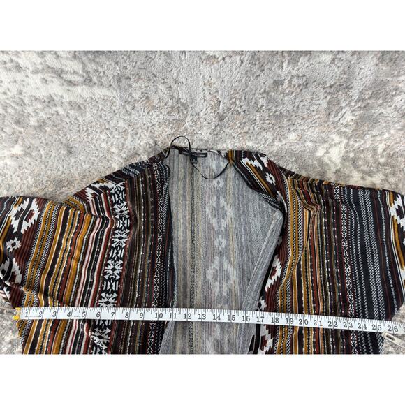 H.I.P Happening In The Present Sz XL Boho Tribal Print Long Cardigan Sweater - Picture 5 of 9